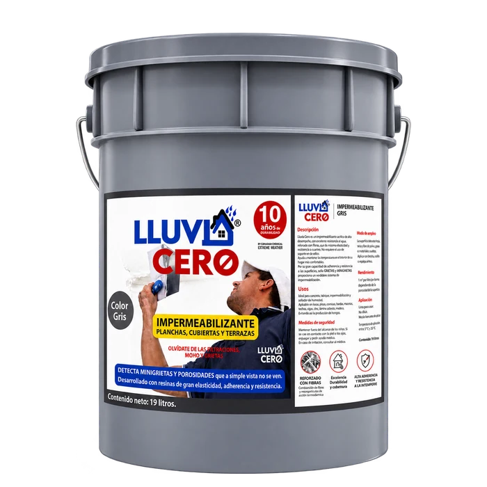 Lluvia Cero de Color 19 L Gris